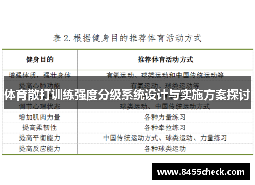 体育散打训练强度分级系统设计与实施方案探讨
